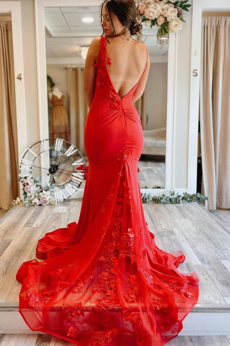 Sexy Blue Backless Spandex Mermaid Prom Dresses Spaghetti Straps With Applique Tulle Evening Dresses