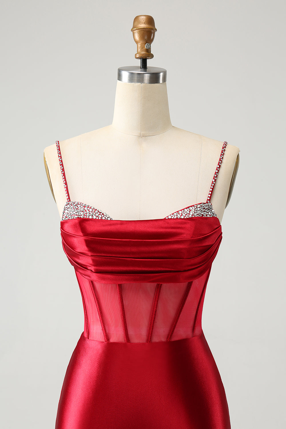 Chic Bodycon Pleated Corset Short Homecoming Dress with Beading Sexy