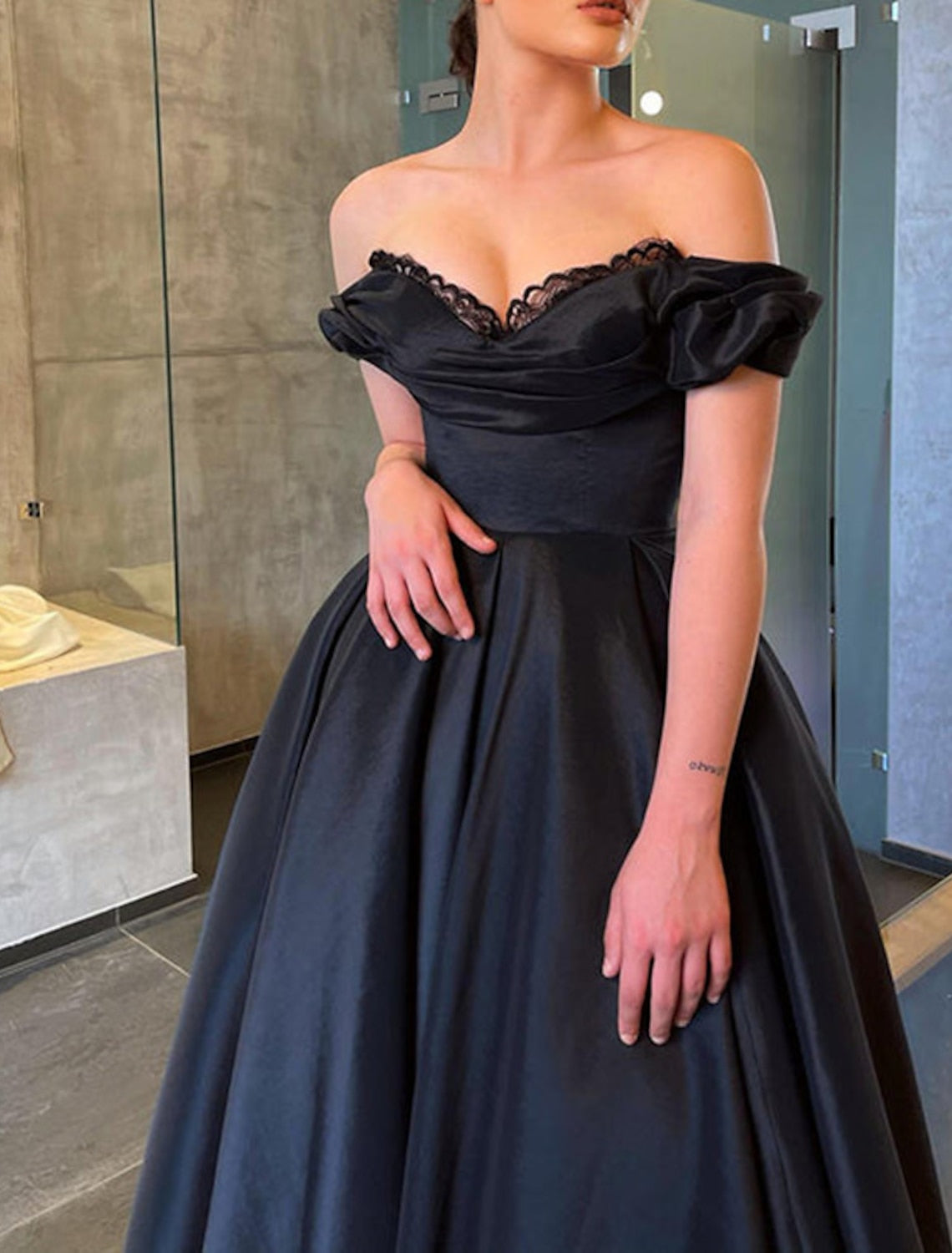 Sheath/Column Off-The-Shoulder Short Prom Dresses Sexy Evening Dresses