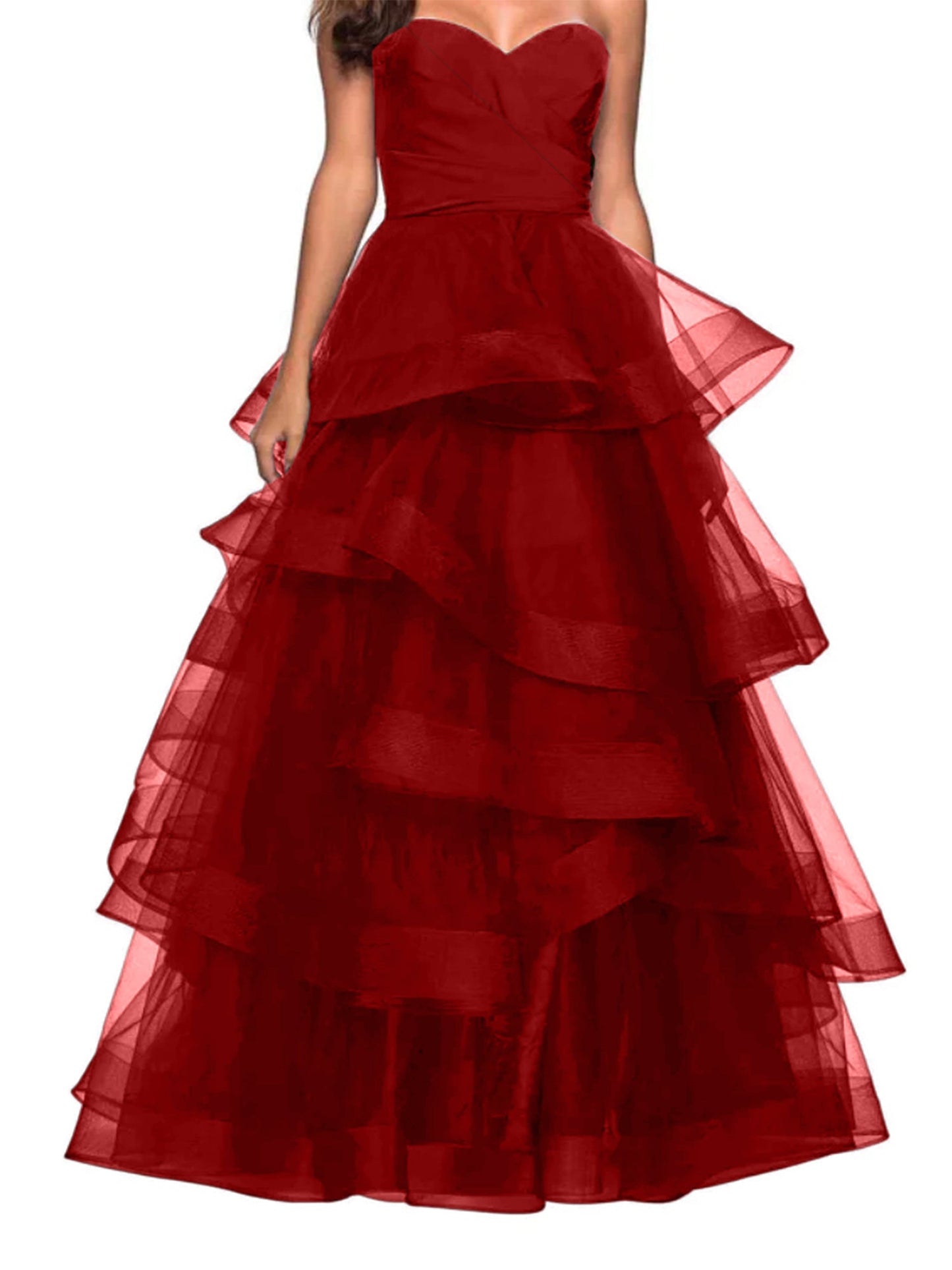 A-Line Sweetheart Ruffles Off Shoulder Ball Gown Prom Dresses For Evening Party No With Gloves