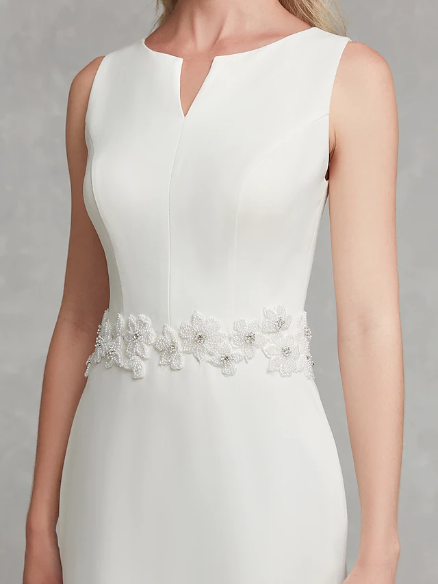 Wedding Dresses V Neck Satin Regular Straps Simple Plus Size with Appliques Long
