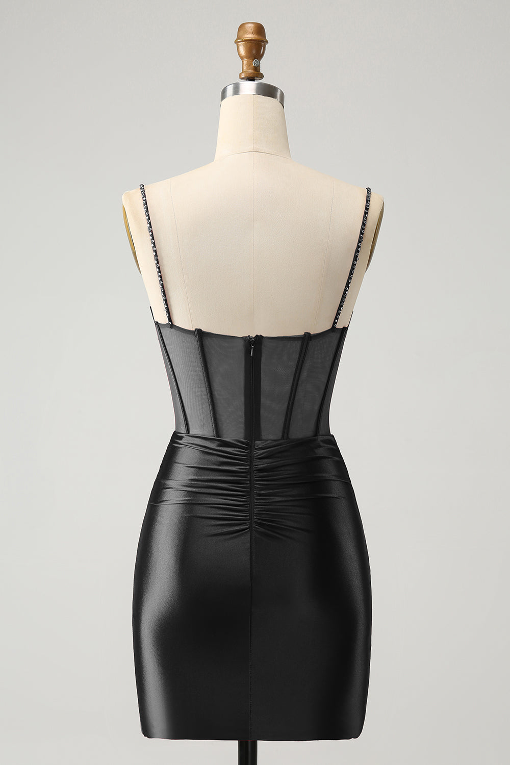 Chic Bodycon Pleated Corset Short Homecoming Dress with Beading Sexy