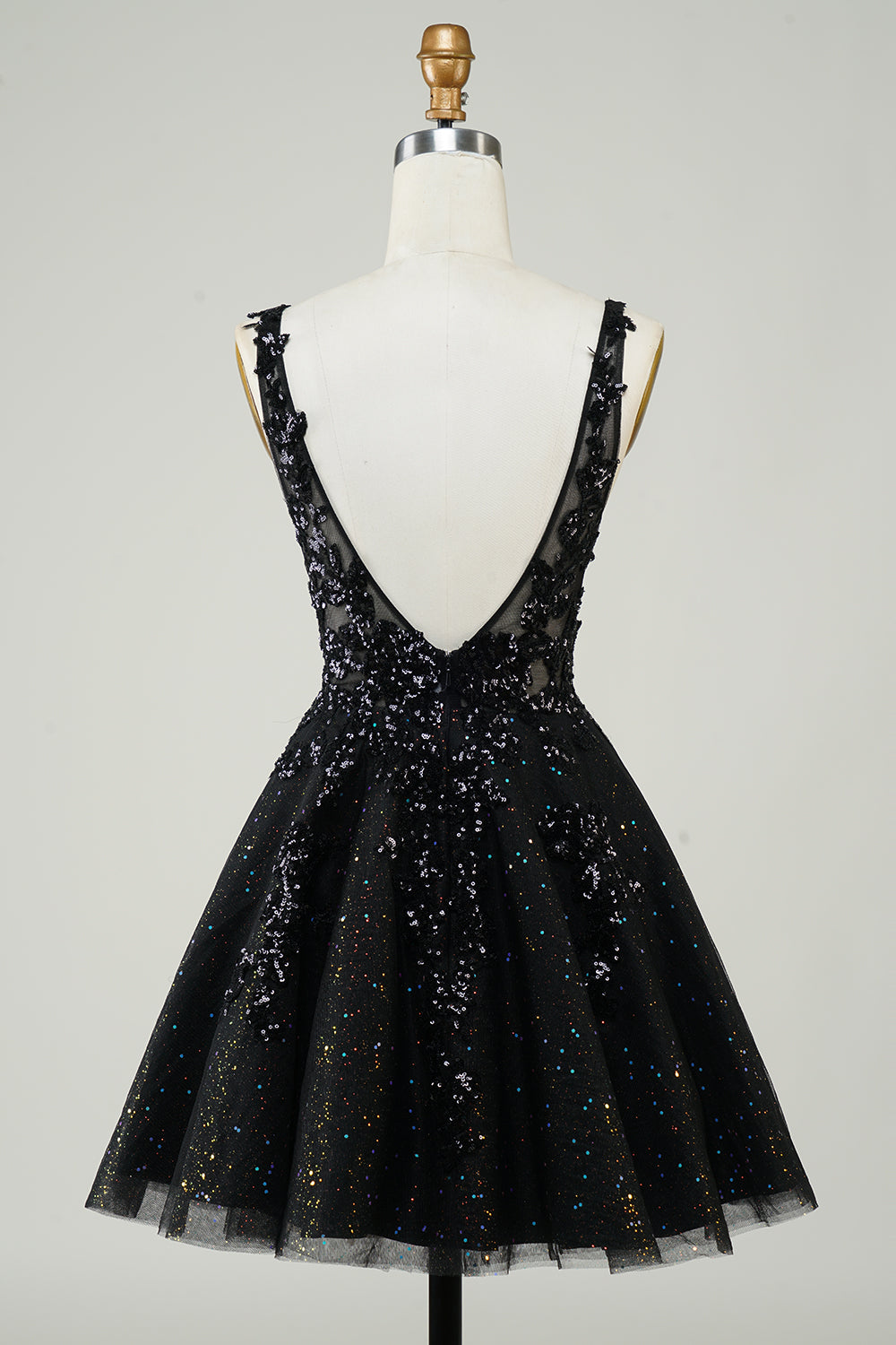 Sparkly Dark Green A Line Glitter Short Homecoming Dress with Sequins Sexy