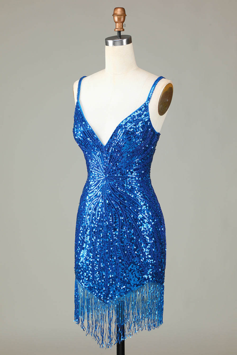 Sparkly Dark Green Bodycon Spaghetti Straps Lace-Up Back Short Homecoming Dress with Beading Sexy