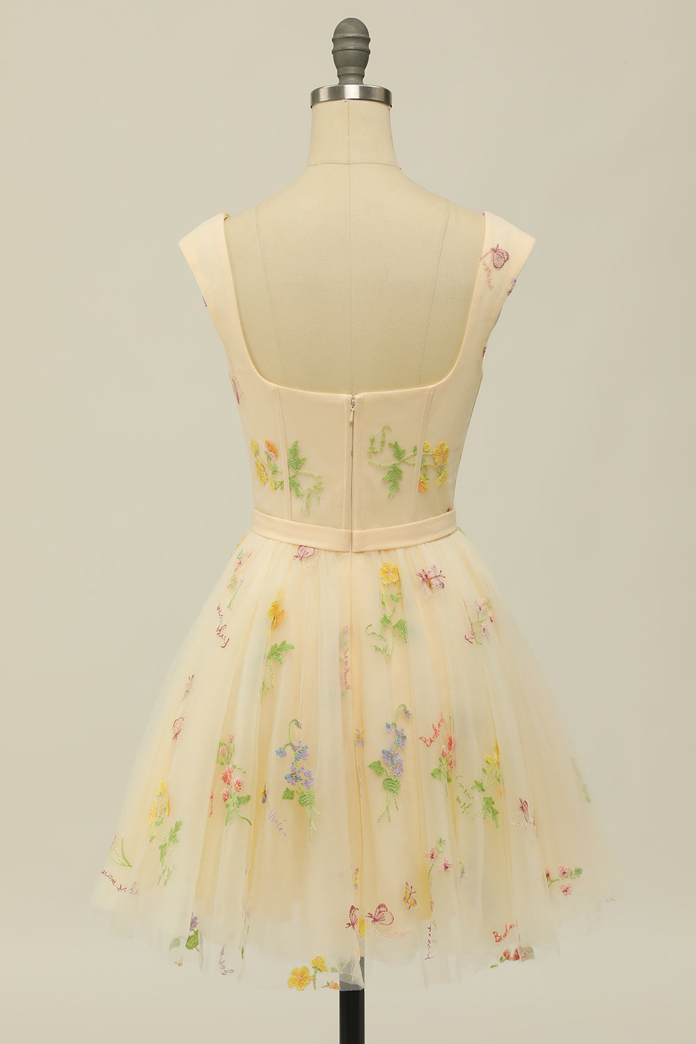 Cute Grey Blue A Line Sweetheart Short Homecoming Dress with Embroidery Beautiful