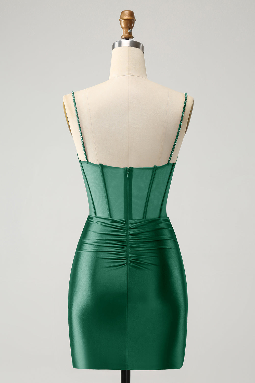 Chic Bodycon Pleated Corset Short Homecoming Dress with Beading Sexy