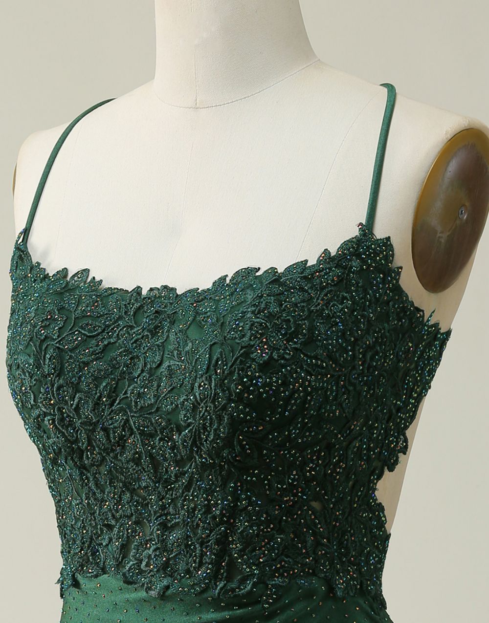 Dark Green Royal Blue Spaghetti Straps Cross Back Short Homecoming Dress