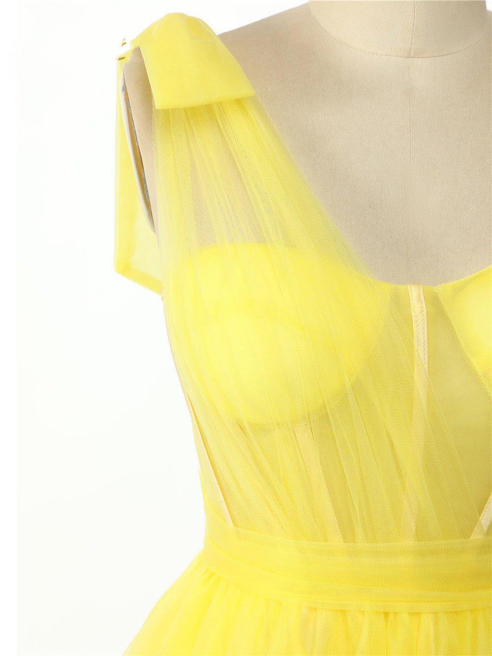 Elegant One Shoulder Sweetheart Long Pleated Tulle Boned High Split Elegant Prom Dress Sexy Evening Dresses