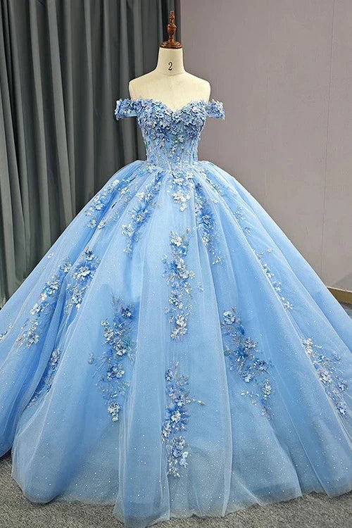 Adult Dress Elegant Sweetheart Off Shoulder Sticker Ball Dress Beautiful