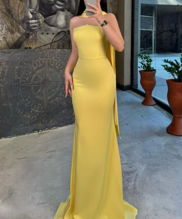 Fashion Sheath Strapless Sleeveless Long Formal Prom Dress Elegant Evening Gown Simple Wedding Guest Party Dress