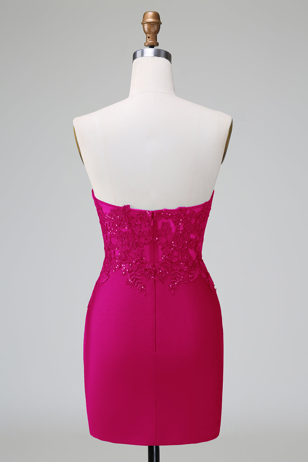 Classy Bodycon Strapless Pleated Short Homecoming Dress with Beading Sexy