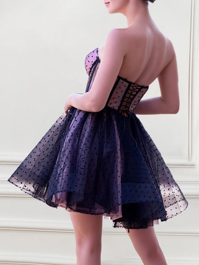 A-Line/Princess Sweetheart Sleeveless Short/Mini Party Dance Cocktail Homecoming Dress Off Shoulder