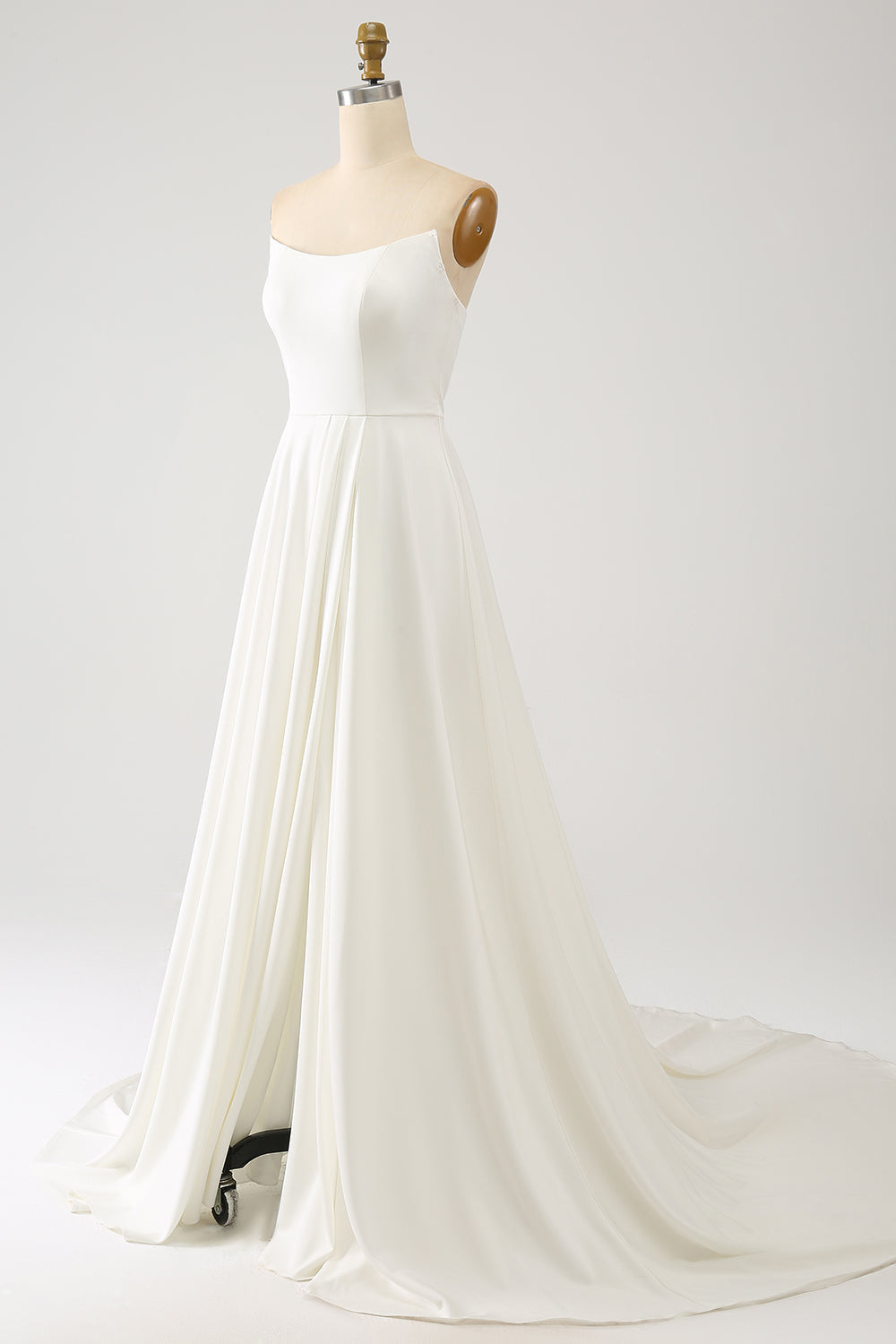 Ivory A Line Off The Shoulder Bridal Dress With 3D Butterflies Long Sleeves Sexy