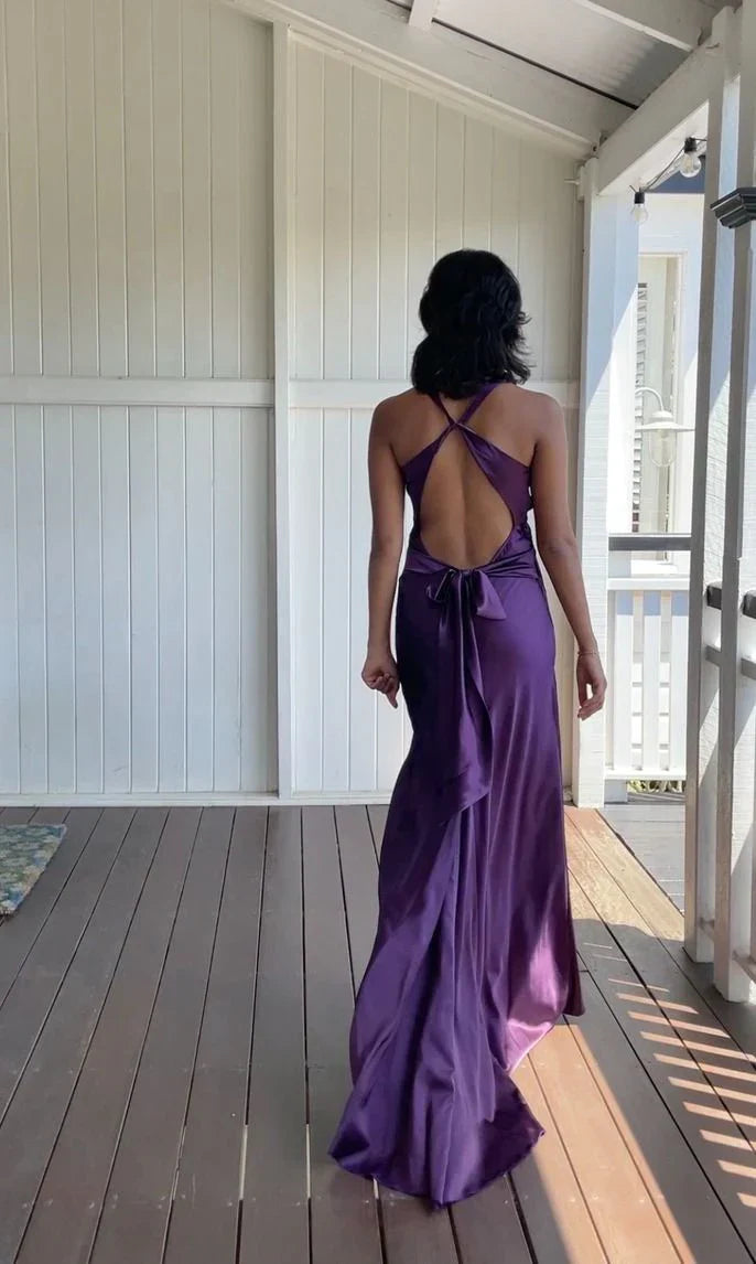 Xiaopinwu Elegant V Neck Halter Vintage Prom Dress Sexy Party Dress Yellow Evening Formal Dress