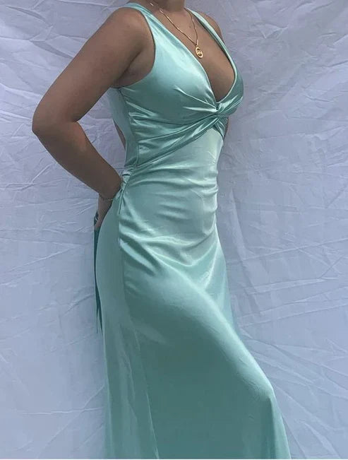 Xiaopinwu Elegant V Neck Halter Vintage Prom Dress Sexy Party Dress Yellow Evening Formal Dress