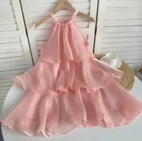 Light Blue Halter Layered Short Party Dress Homecoming Dress Simple Formal Dress