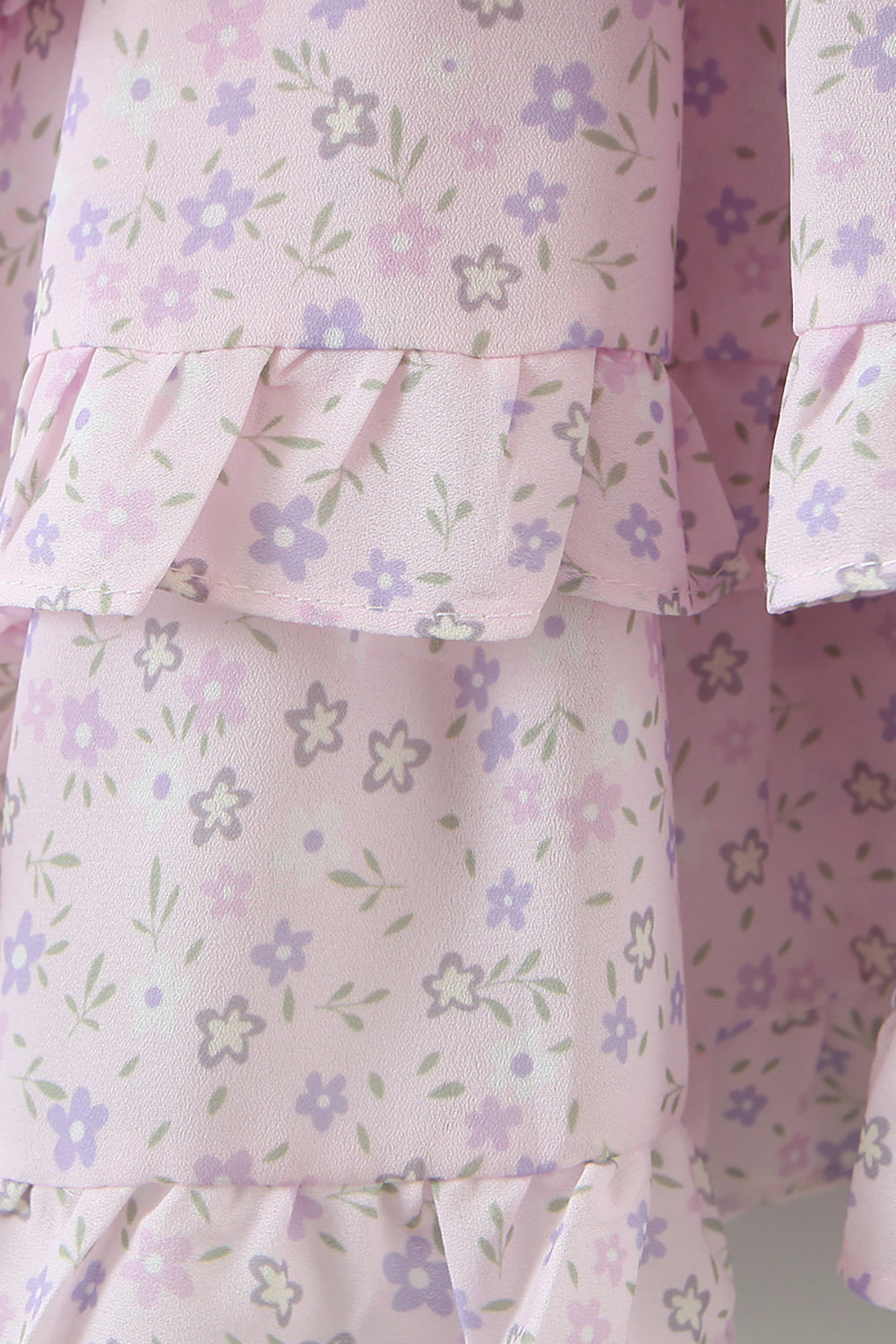 Pink A-Line Tie Straps Printed Graduation Dress Short