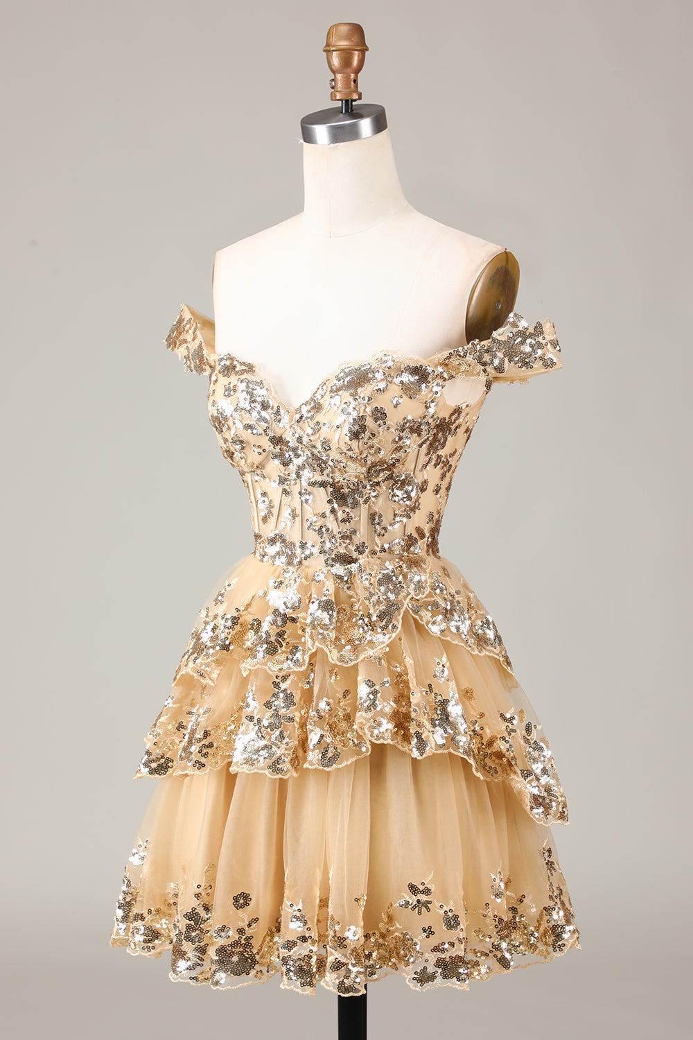 Sparkly Black Pink A-Line Corset Tiered Short Homecoming Dress Sexy