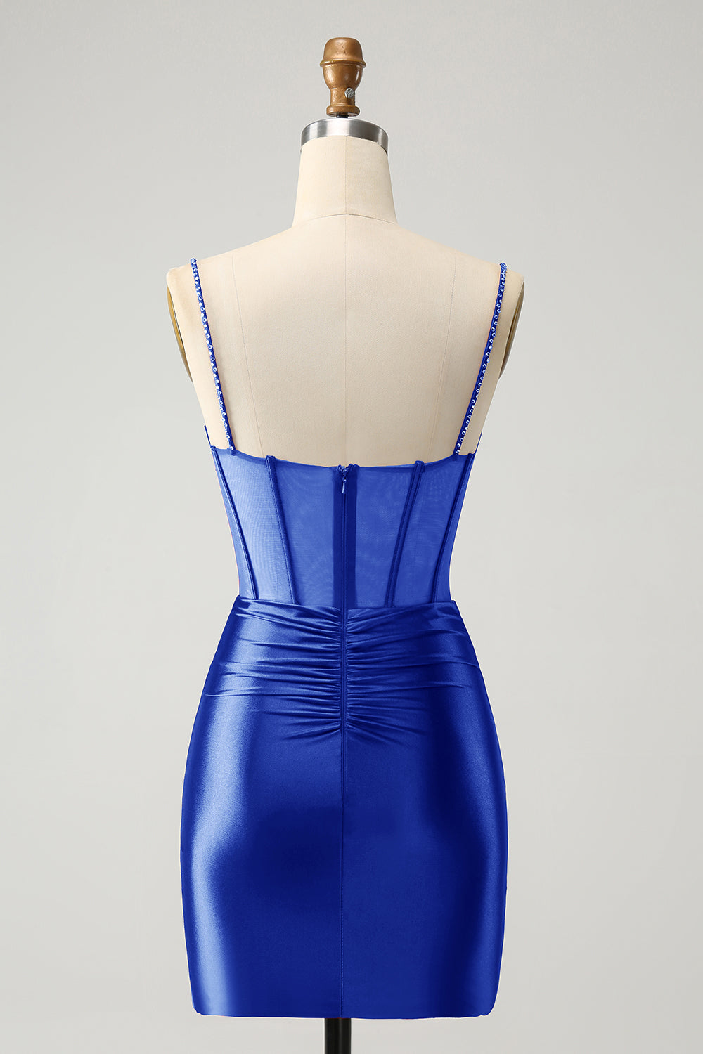 Chic Bodycon Pleated Corset Short Homecoming Dress with Beading Sexy