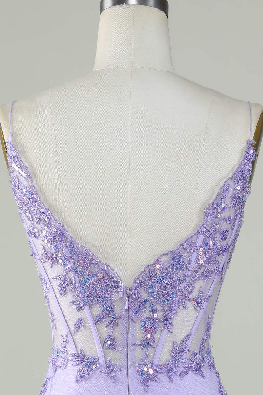 Glitter Purple Corset Tight Homecoming Dress With Appliques Short