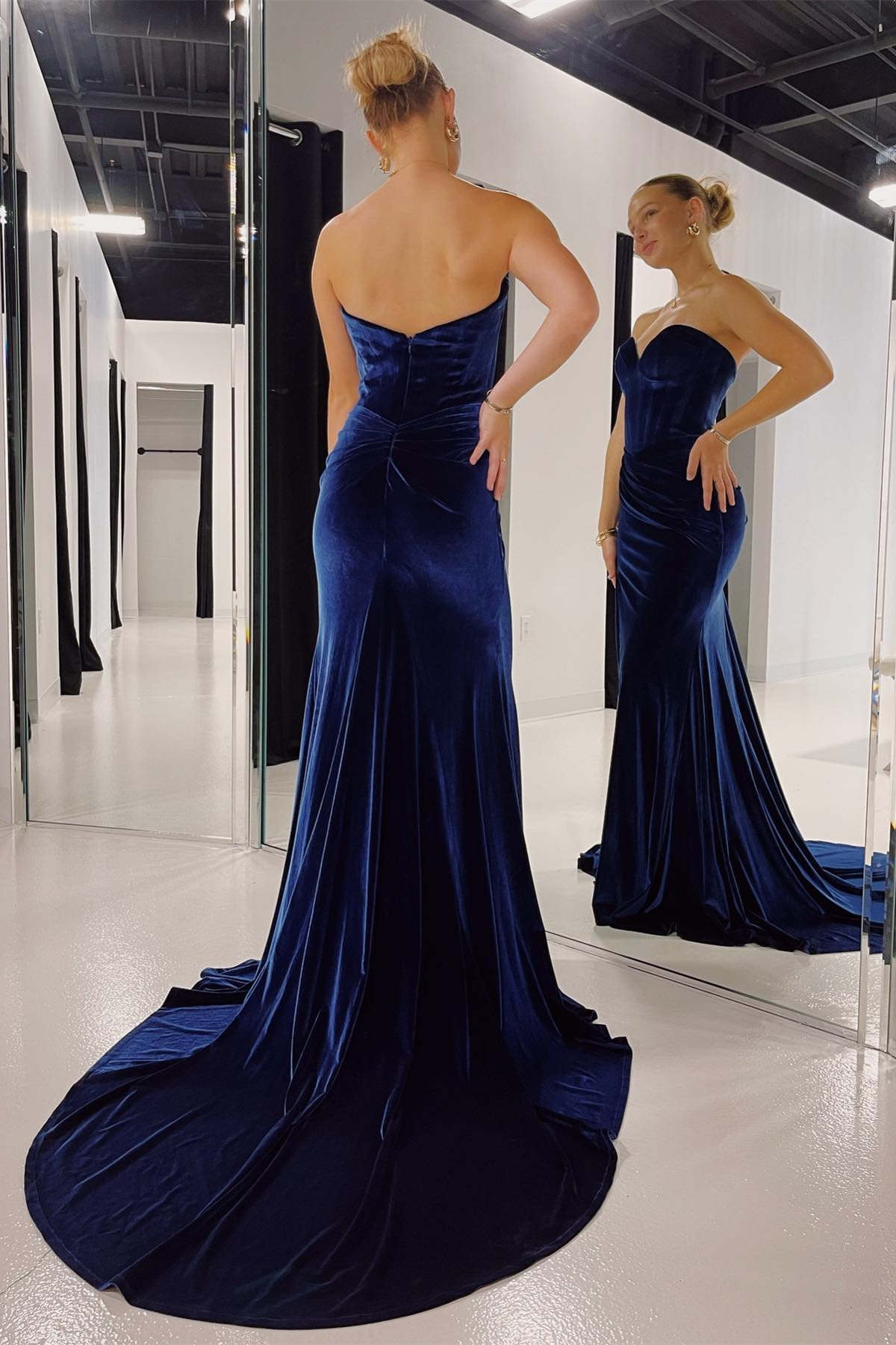Sweetheart Mermaid Long Evening Dress Formal Prom Gowns Prom Dresses Sexy With Slit