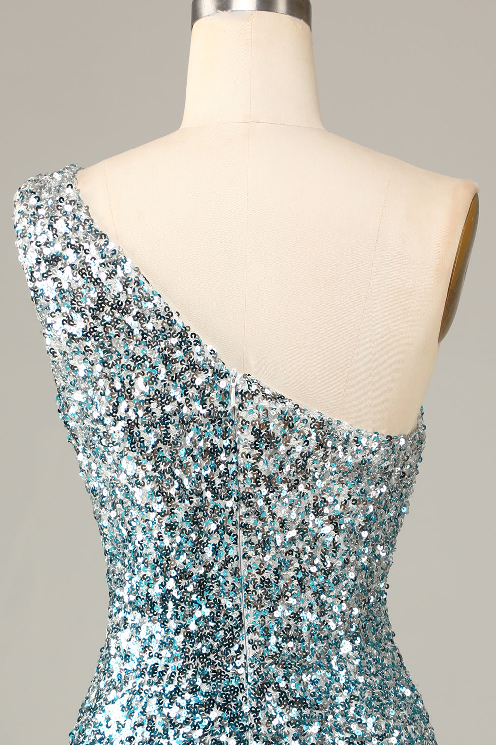 Sparkly Bodycon Spaghetti Straps Blue Sequins Short Homecoming Dress With Tassel Sexy