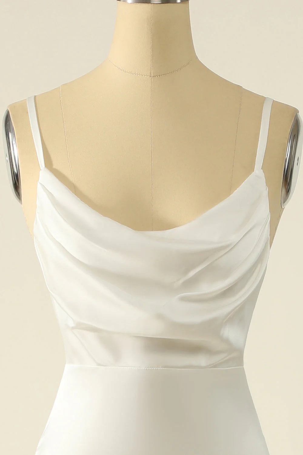 Satin Simple Wedding Dress Pure Color