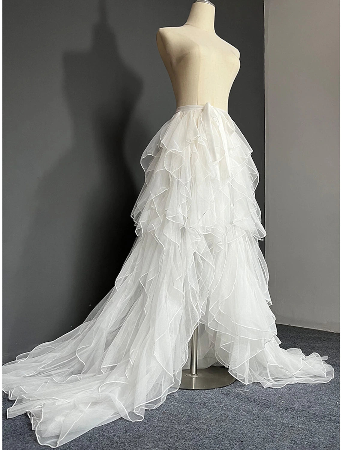 Casual Wedding Dresses A-Line Separates Separates Court Train Tulle OverSkirts Bridal Gowns