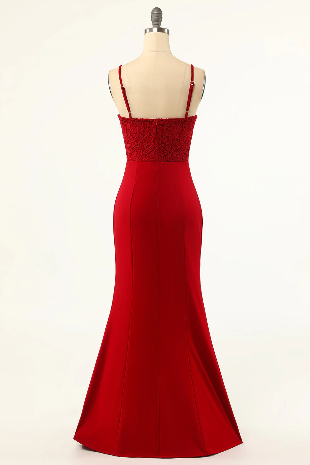 Mermaid Prom Dress V-neck Pure Color Sexy Long