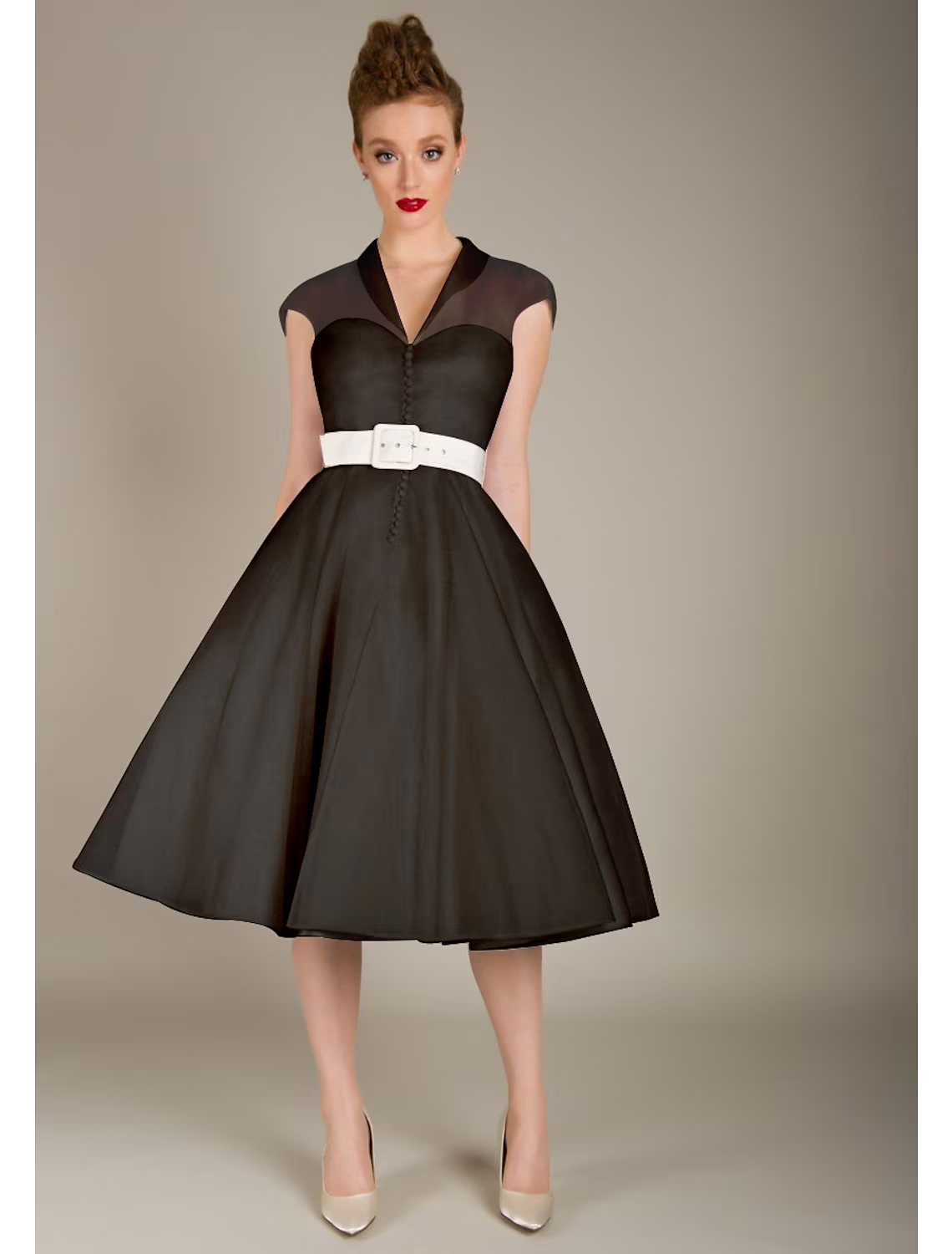 A-Line Cocktail Dresses Hot Dress Graduation Knee Length Sleeveless V Neck Wednesday Addams Family Tulle