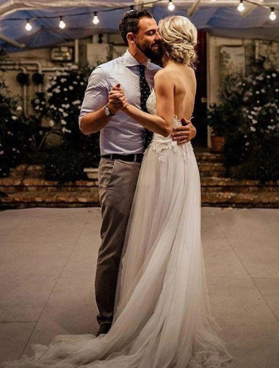 Beach Wedding Dresses A-Line Sweetheart Camisole Spaghetti Strap Sweep / Brush Train Lace Bridal Gowns
