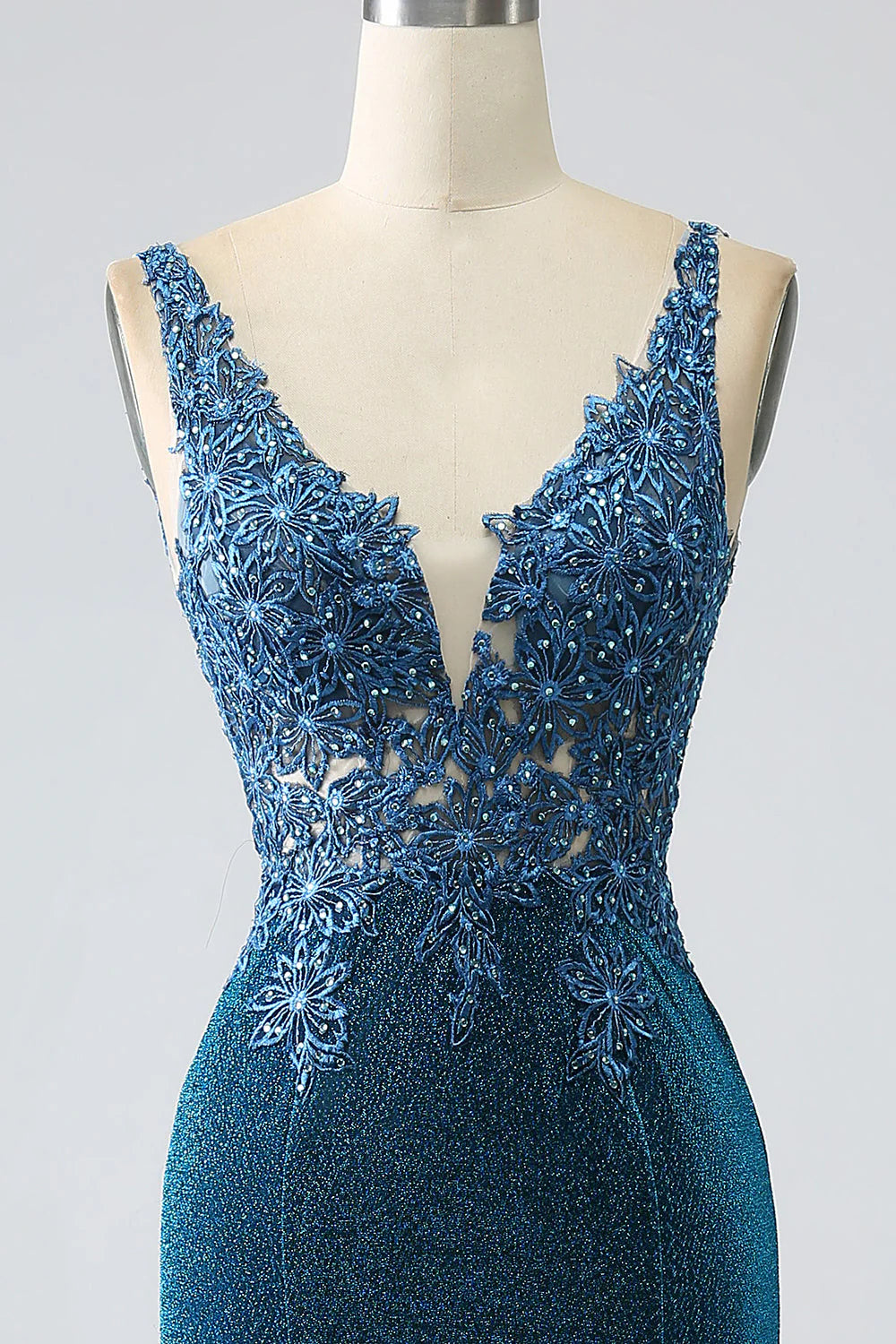 Mermaid Prom Dress with Beading V-neck Sexy Long