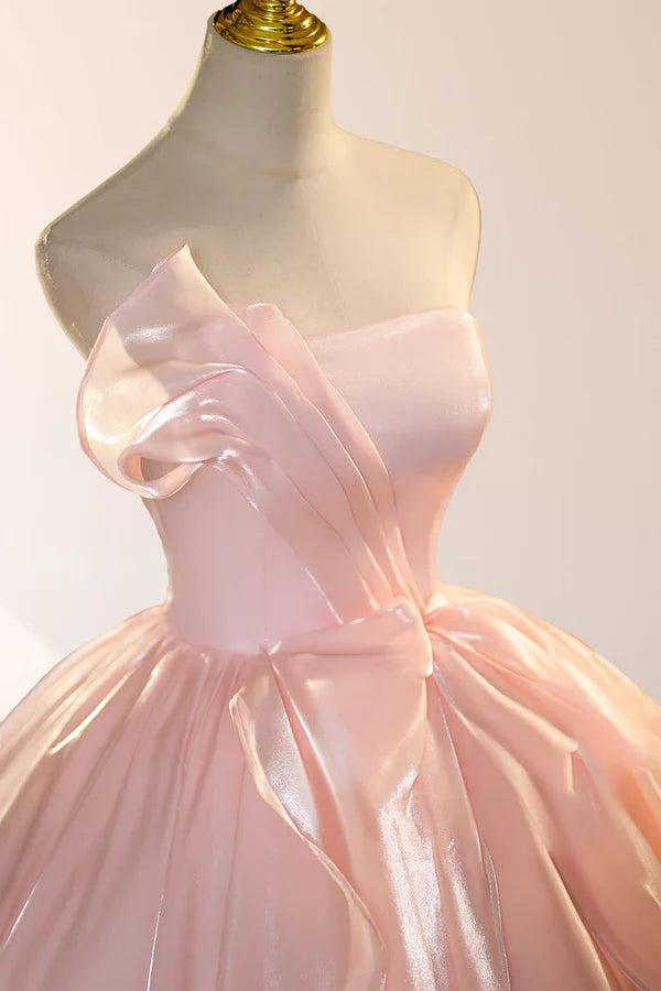 Elegant Shiny Pink Eugenia Ball Dress Adult Dress Quinceanera Dress Prom Dress