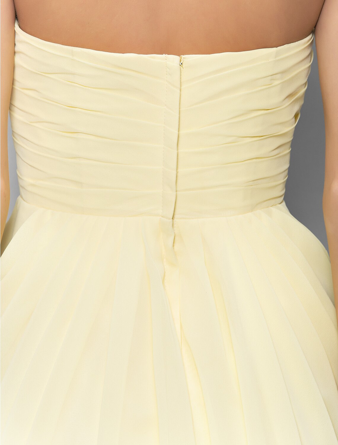 A-Line Sweetheart Neckline Knee Length Chiffon Bridesmaid Dress with Appliques Draping