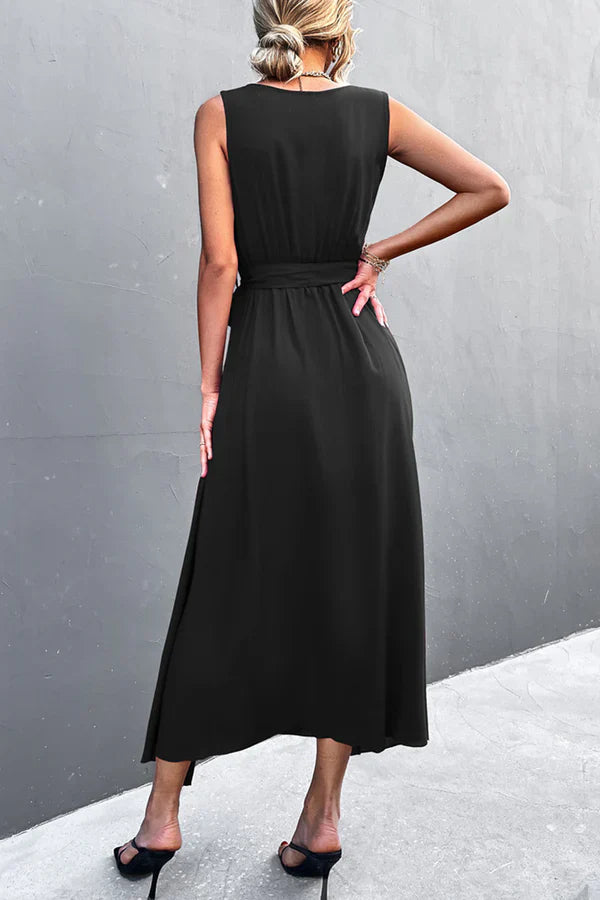 Sexy solid color slit V-neck one step dress for evening dress Party Dresses