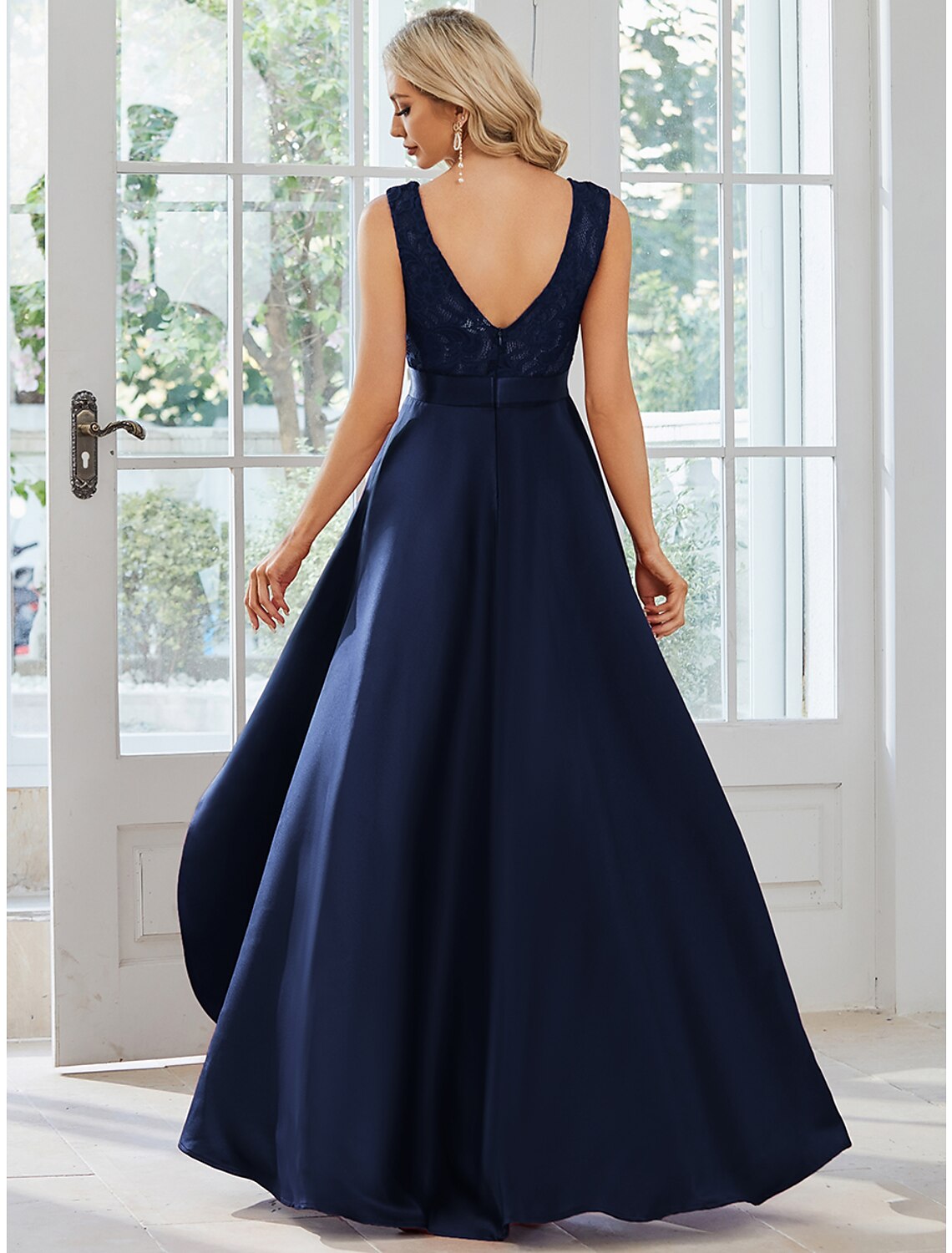 A-Line Wedding Guest Dresses Casual Dress Party Wear Asymmetrical Sleeveless Jewel Neck Satin