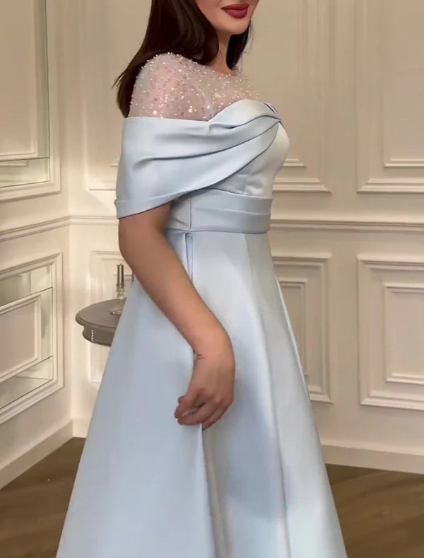 Elegant A Line Evening Gown Formal Prom Dress Charming Wedding Guest Dress Party Dress