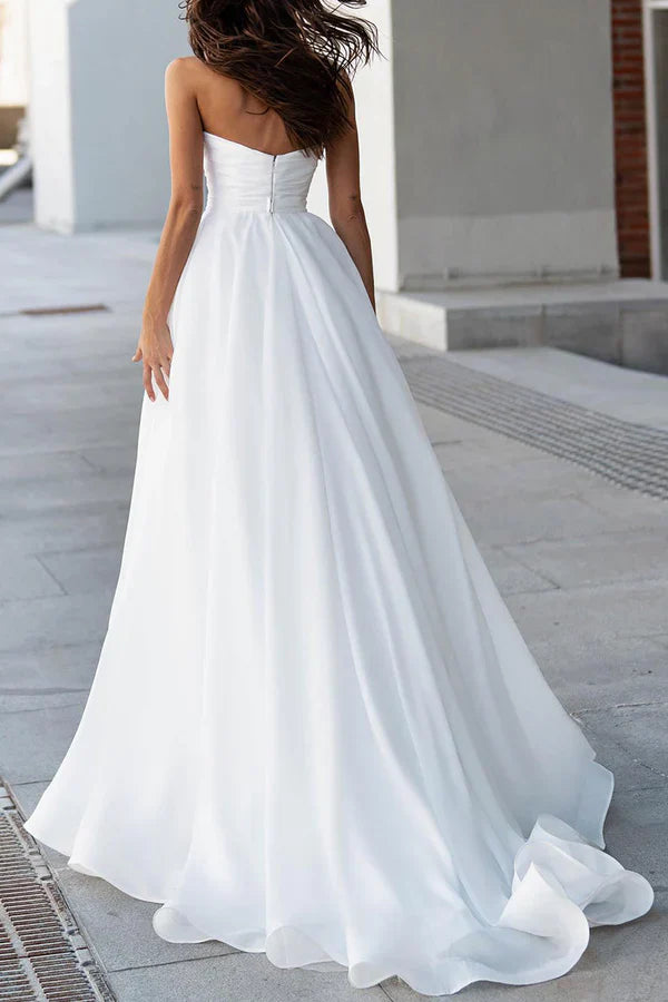 Illusion Neckline Hall Leisure Wedding Dress Eugenia Pearl Bridal Dress Beautiful