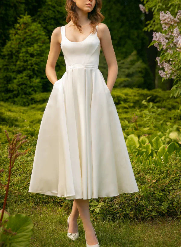 A-word/Princess Spoon Tea Long Wedding Dress Ivory Party Dress