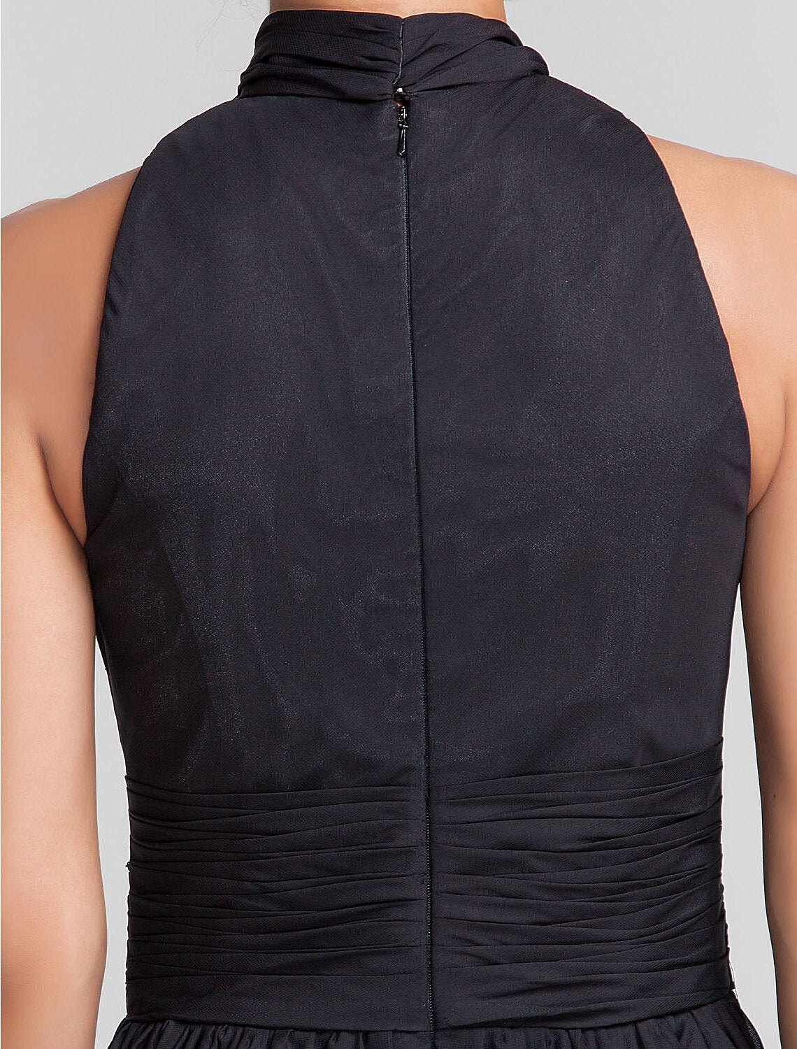 Sheath / Column Bridesmaid Dress High Neck Sleeveless Vintage Inspired Floor Length Chiffon with Ruched Ruffles