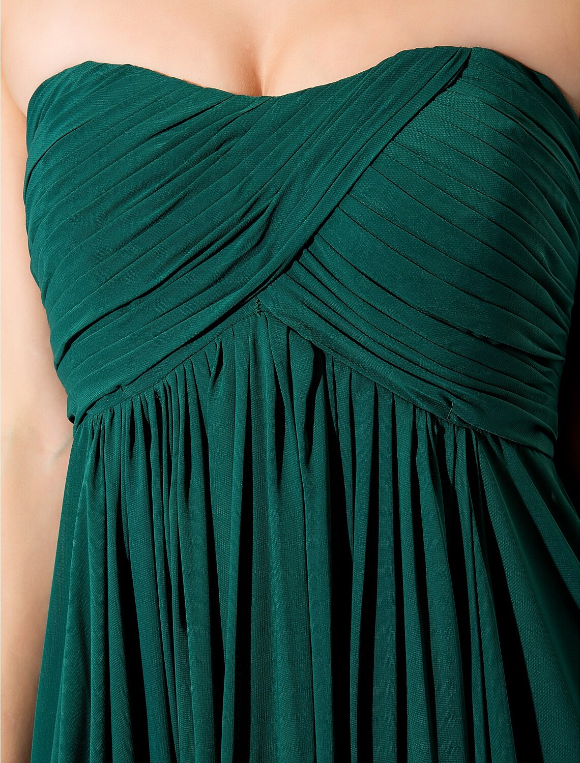 A-Line Minimalist Dress Wedding Guest Formal Evening Sweep / Brush Train Sleeveless Strapless Chiffon with Pleats