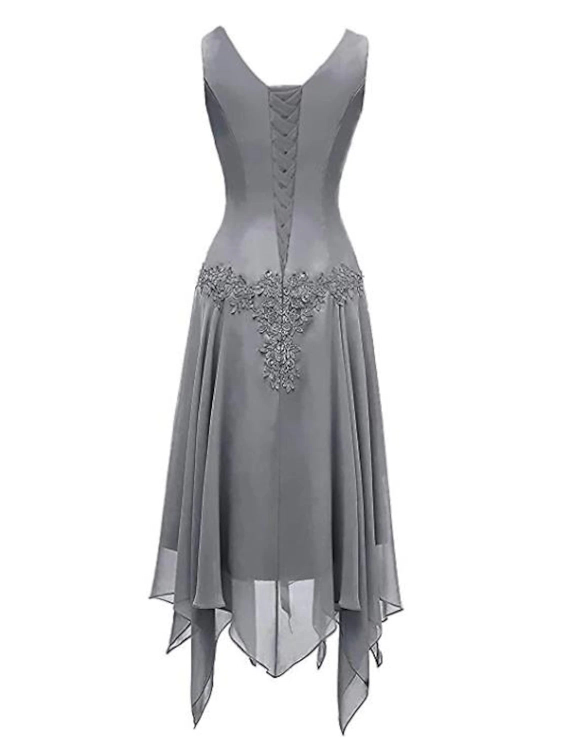 Two Piece A-Line Mother of the Bride Dress Wedding Guest Church Wrap Included V Neck Knee Length Chiffon 3/4 Length Sleeve with Pleats