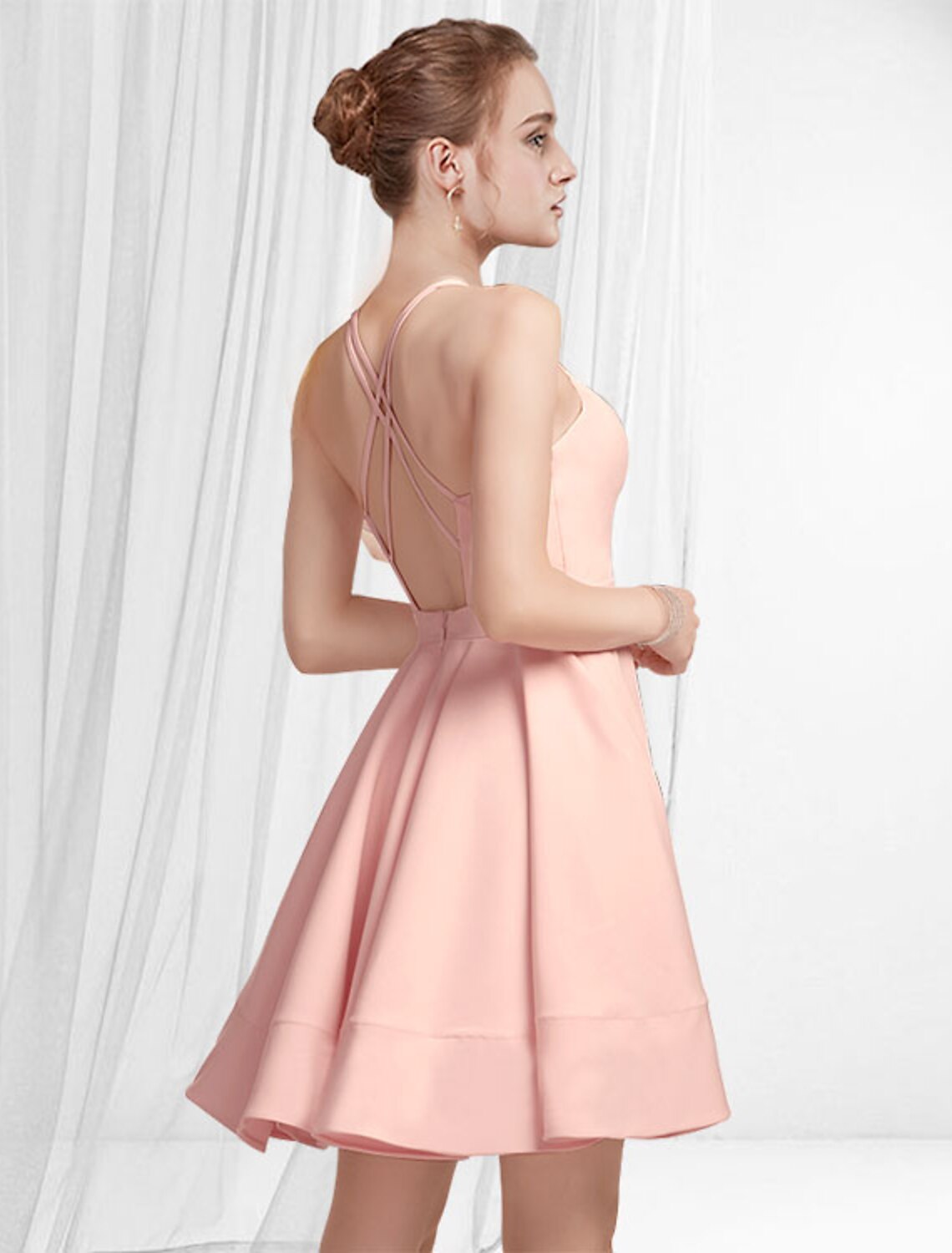 Sweetheart A-Line Cocktail Dresses Lovely Homecoming Dress Short / Mini Sleeveless Spaghetti Strap Simple Party Dress