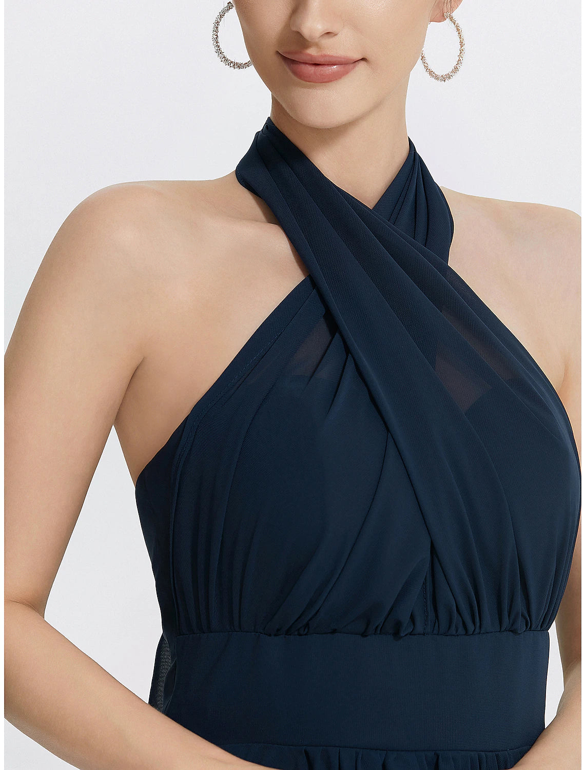 A-Line Cocktail Dresses Elegant Dress Wedding Guest Tea Length Short Sleeve Off Shoulder Convertible Chiffon