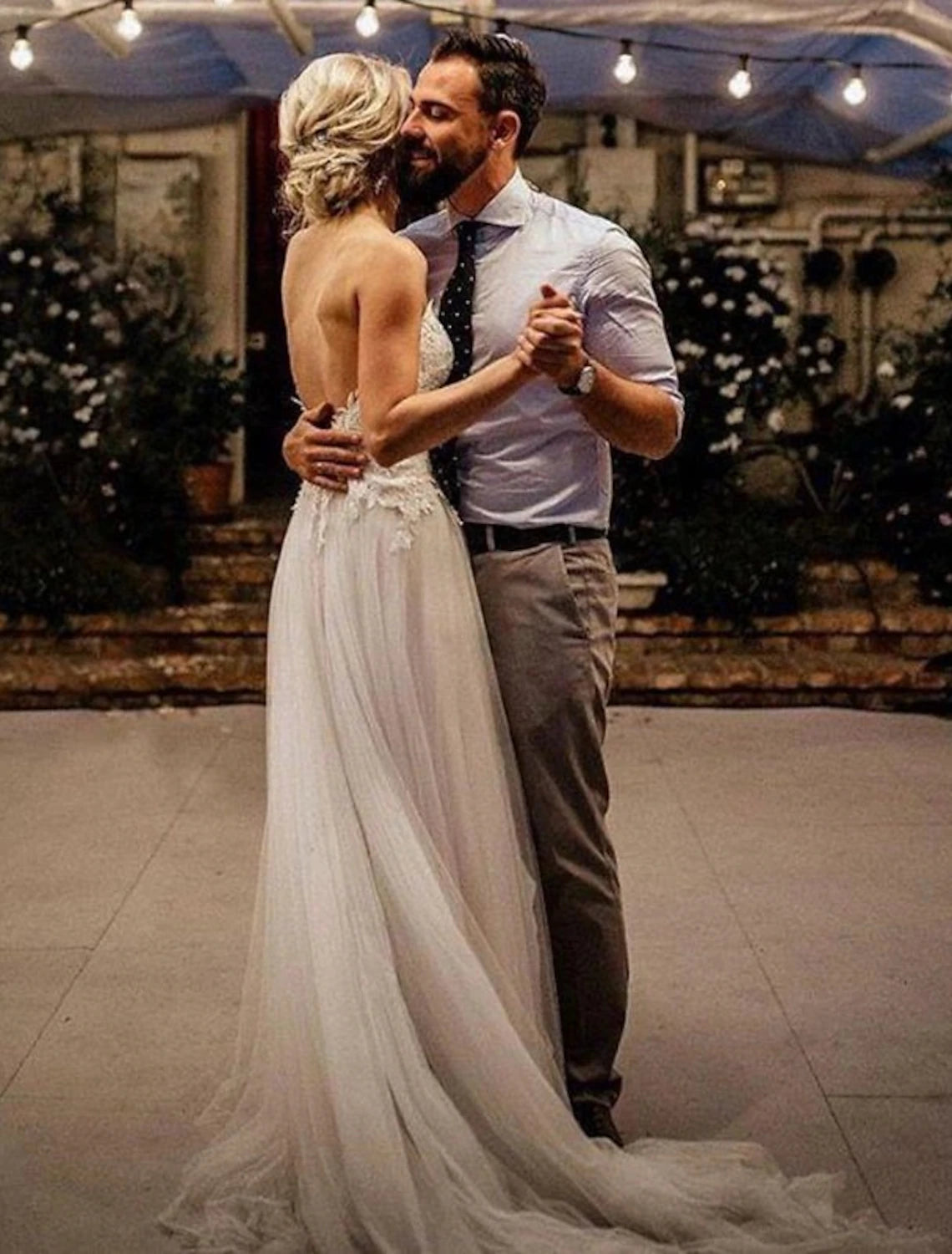 Beach Wedding Dresses A-Line Sweetheart Camisole Spaghetti Strap Sweep / Brush Train Lace Bridal Gowns