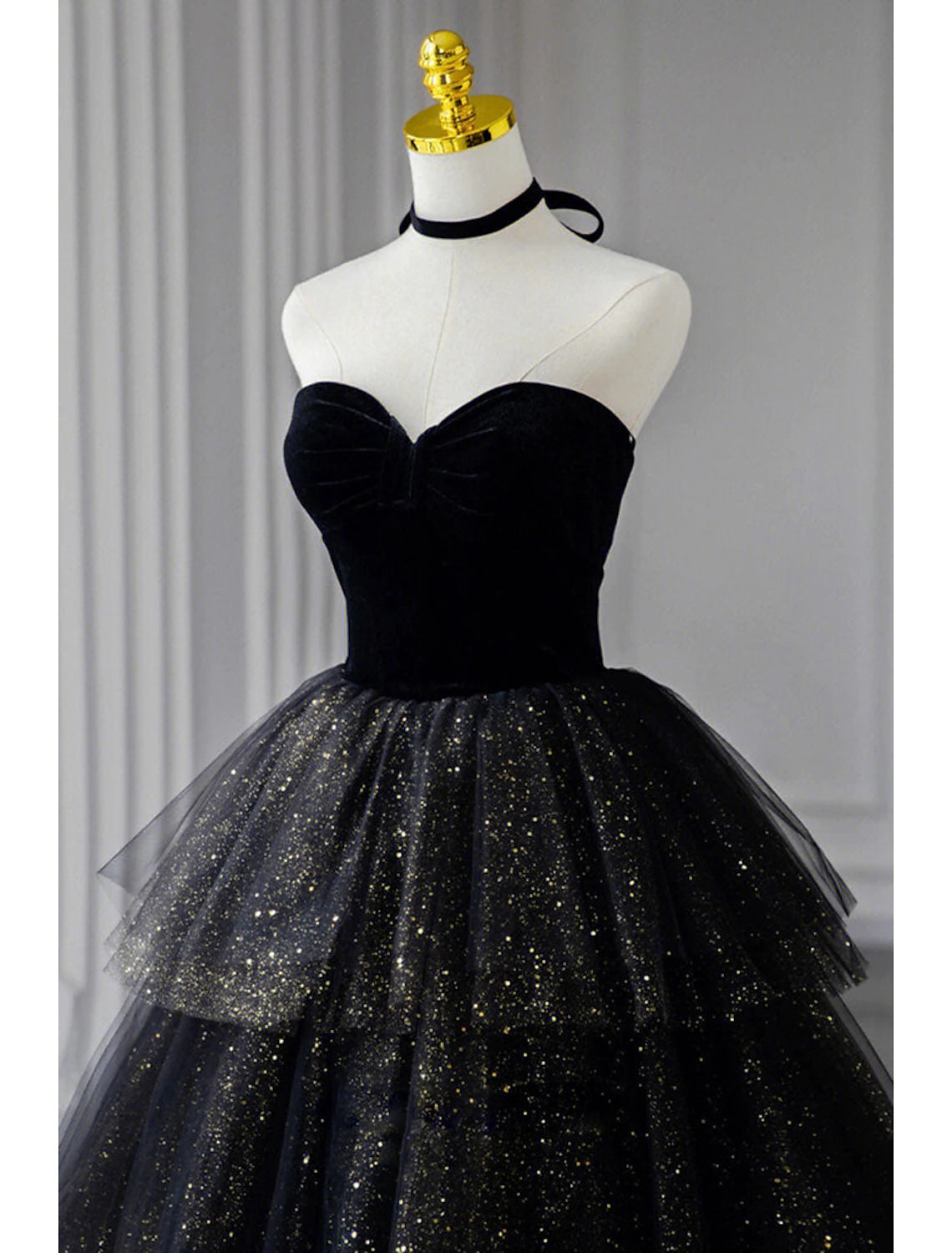 A-Line Prom Dresses Black Dress Dress Formal Birthday Floor Length Sleeveless Strapless Tulle with Ruched