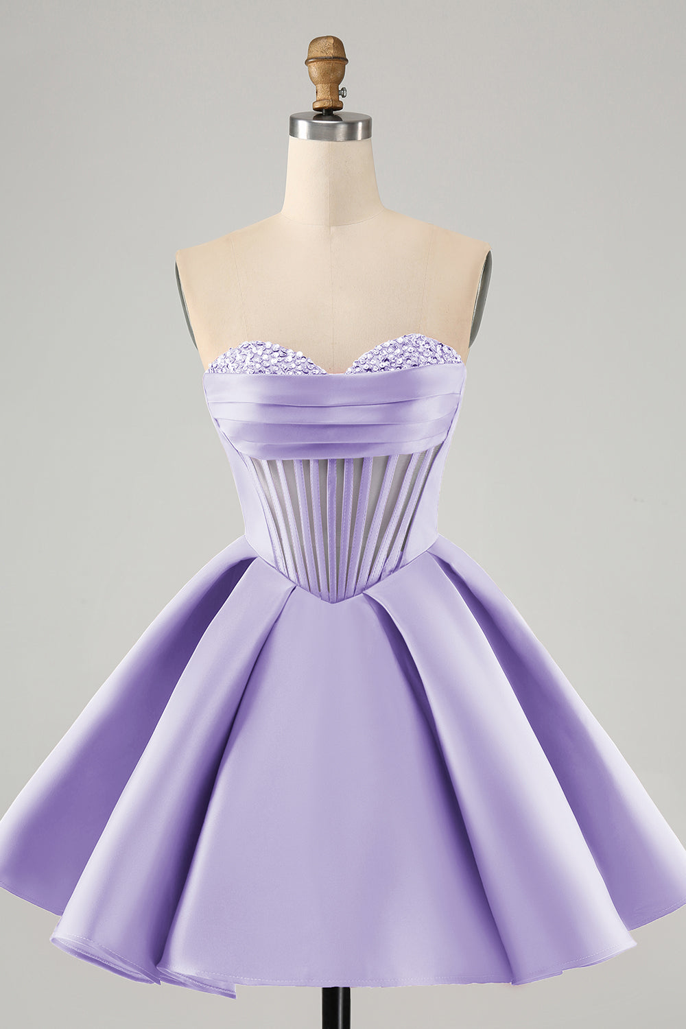 Cute A Line Sweetheart Corset Short Homecoming Dress with Beading Off Shoulder