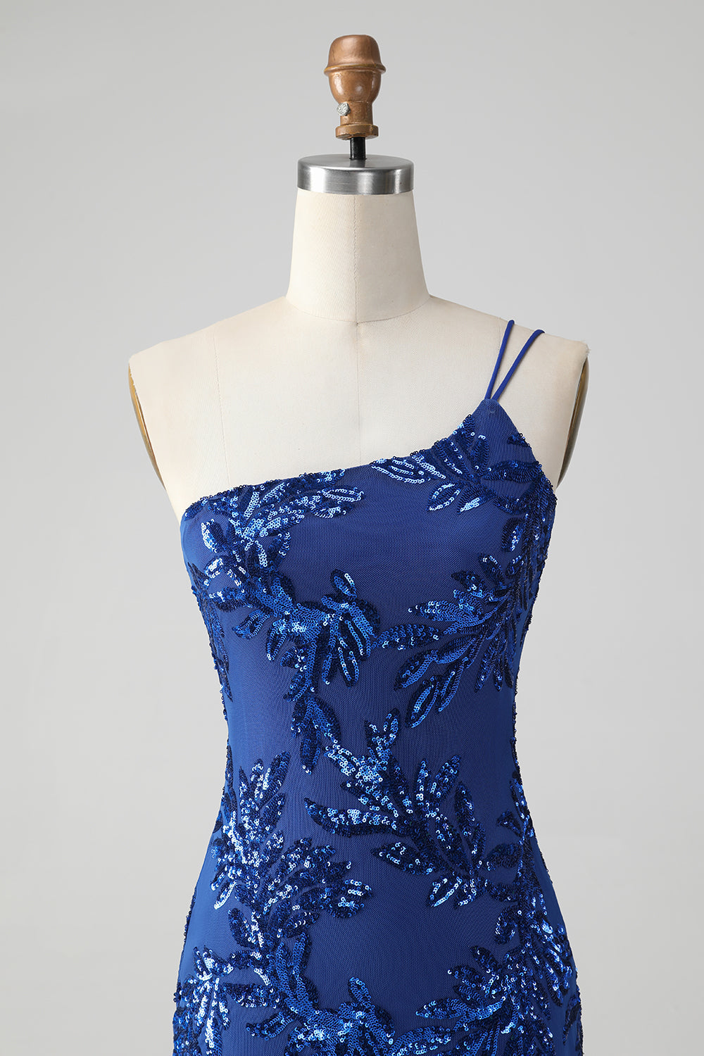 Sparkly Bodycon One Shoulder Sequins Homecoming Dress with Embroidery Beautiful