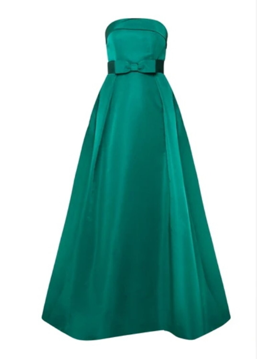 A-Line Evening Gown Vintage Dress Engagement Sweep / Brush Train Sleeveless Strapless Satin with Sleek