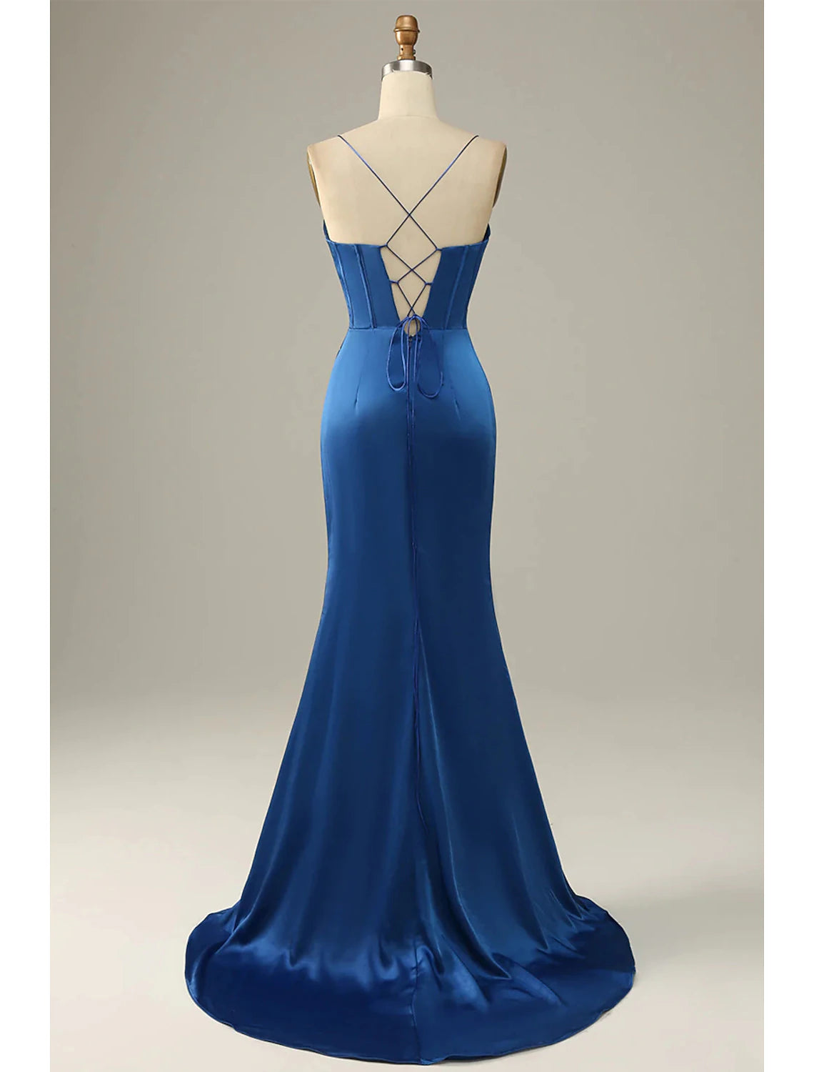 Mermaid / Trumpet Evening Gown Corsets Dress Cocktail Party Prom Floor Length Sleeveless Cowl Neck Satin